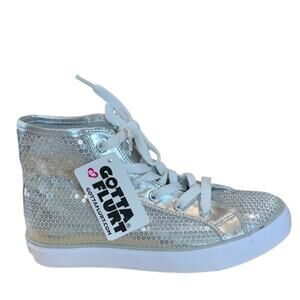 Gotta Flurt.  Girls high top glitter Lace-up sneakers size size 2‎